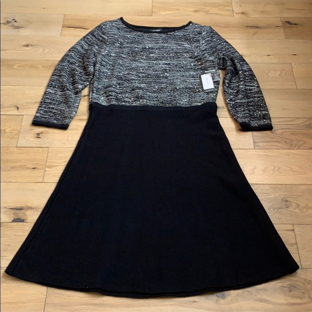 Fit and Flare Dress, Sparkly Top SZ M